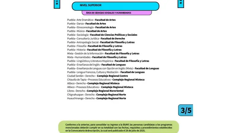 Checa los 101 programas.